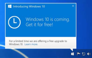 Windows 10 Update Notification Icon
